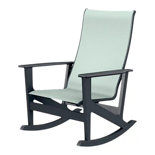 Wexler Sling Chat Supreme Rocker Polymer Arms-Outdoor Accent Chairs-Telescope-LOOMLAN