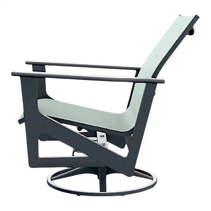 Wexler Sling Chat Height Swivel Rocker Polymer Arms-Outdoor Accent Chairs-Telescope-LOOMLAN