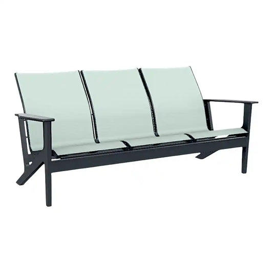 Wexler Sling Chat Three - Seat Sofa Polymer Arms - LOOMLAN - Telescope - Outdoor Sofas & Loveseats