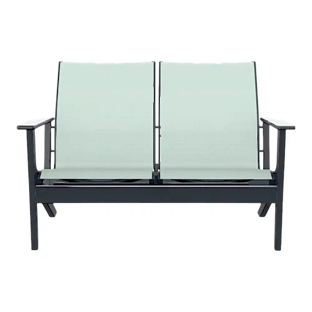 Wexler Chat Height 2 - Seat Loveseat Polymer Arms - LOOMLAN - Telescope - Outdoor Sofas & Loveseats