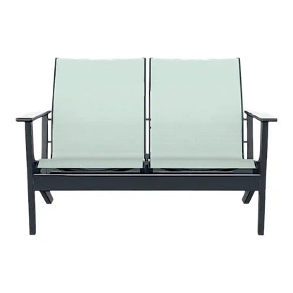 Wexler Chat Height 2 - Seat Loveseat Polymer Arms - LOOMLAN - Telescope - Outdoor Sofas & Loveseats