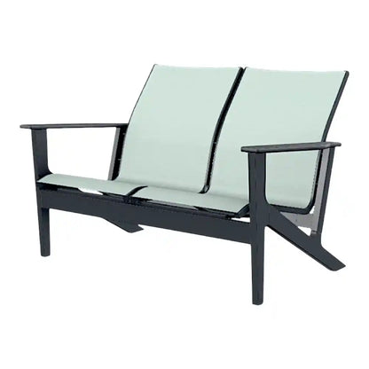 Wexler Chat Height 2 - Seat Loveseat Polymer Arms - LOOMLAN - Telescope - Outdoor Sofas & Loveseats