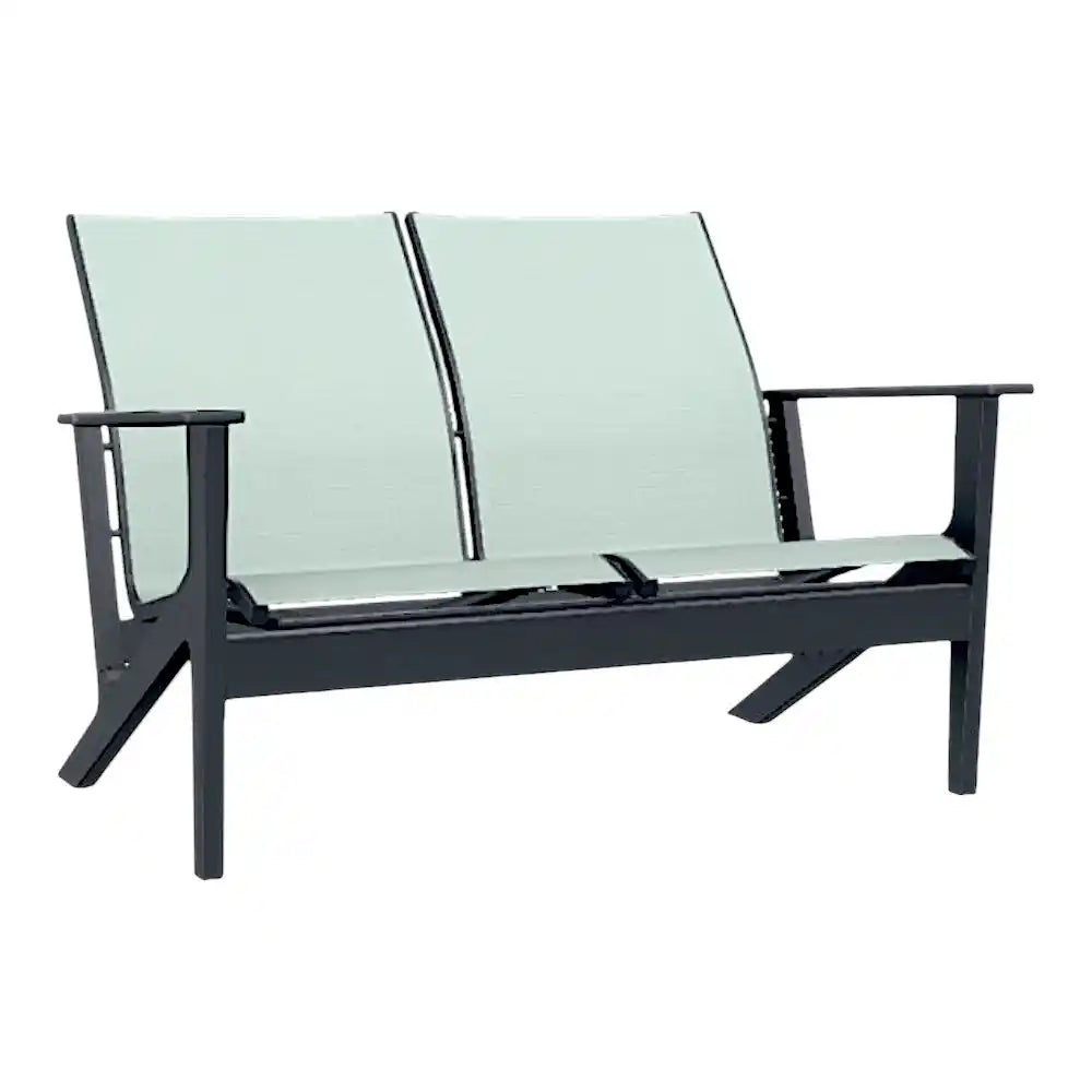 Wexler Chat Height 2 - Seat Loveseat Polymer Arms - LOOMLAN - Telescope - Outdoor Sofas & Loveseats