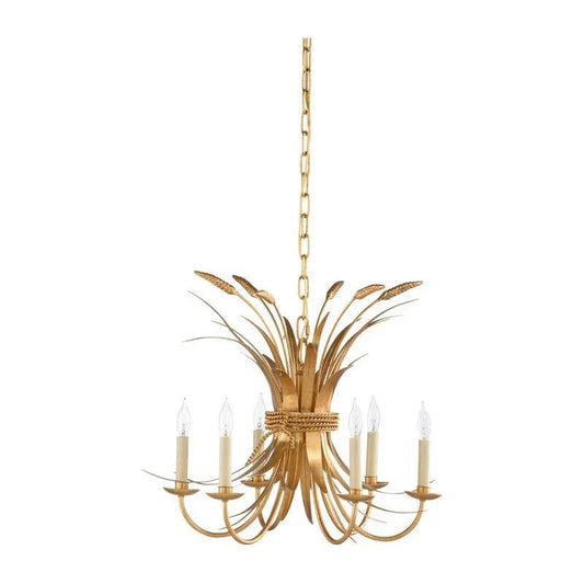 Wheat Antique Iron Finish Chandelier - LOOMLAN - Chelsea House - Chandeliers