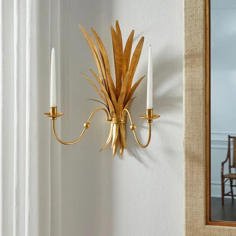 Wheat Iron Made Wall Sconce - LOOMLAN - Chelsea House - Wall Sconces