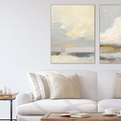 Where Land Meets Sky Blue Framed Wall Art