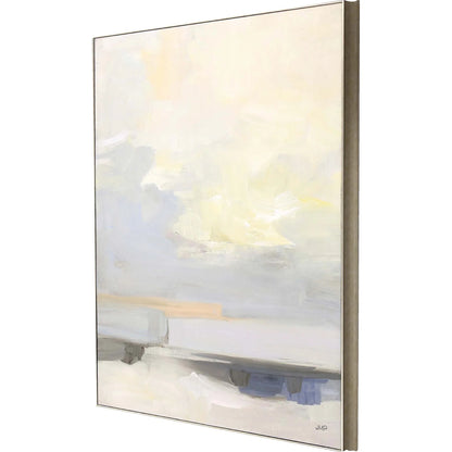 Where Land Meets Sky Blue Framed Wall Art