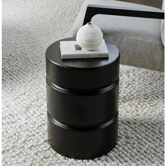 Whim Black Concrete Accent Table - LOOMLAN - Moe's Home - Side Tables