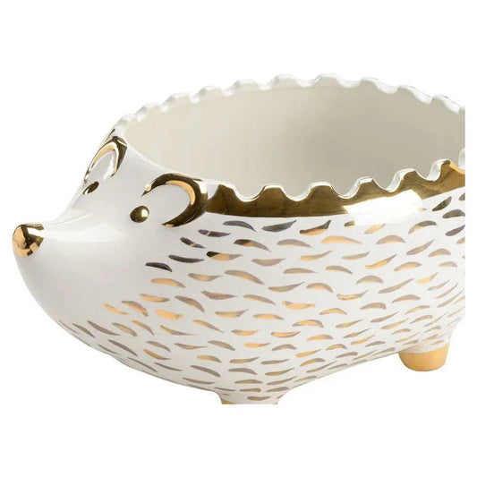 Whimsical Hedgehog Shaped Ceramic Bowl - LOOMLAN - Chelsea House - Boxes & Bowls