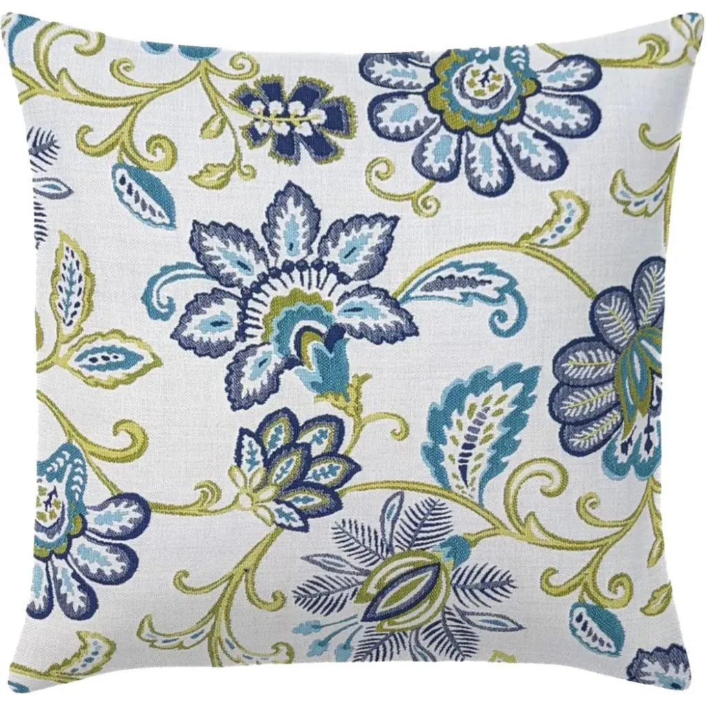 Whimsical Jacobbean Double Side Outdoor Pillow-Outdoor Pillows-Earnest Collection-20" Square DS-LOOMLAN