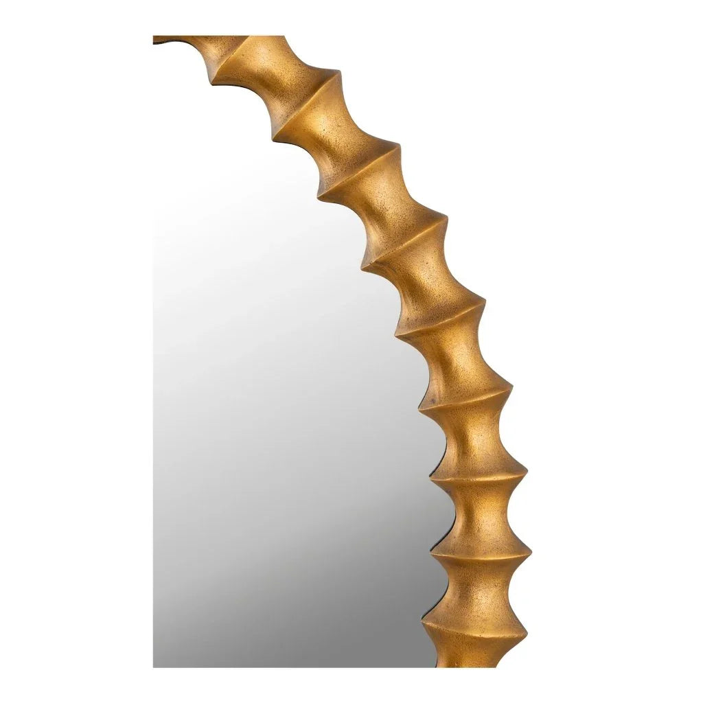 Whitby Unique Textured Round Wall Mirror - LOOMLAN - Moe's Home - Wall Mirrors