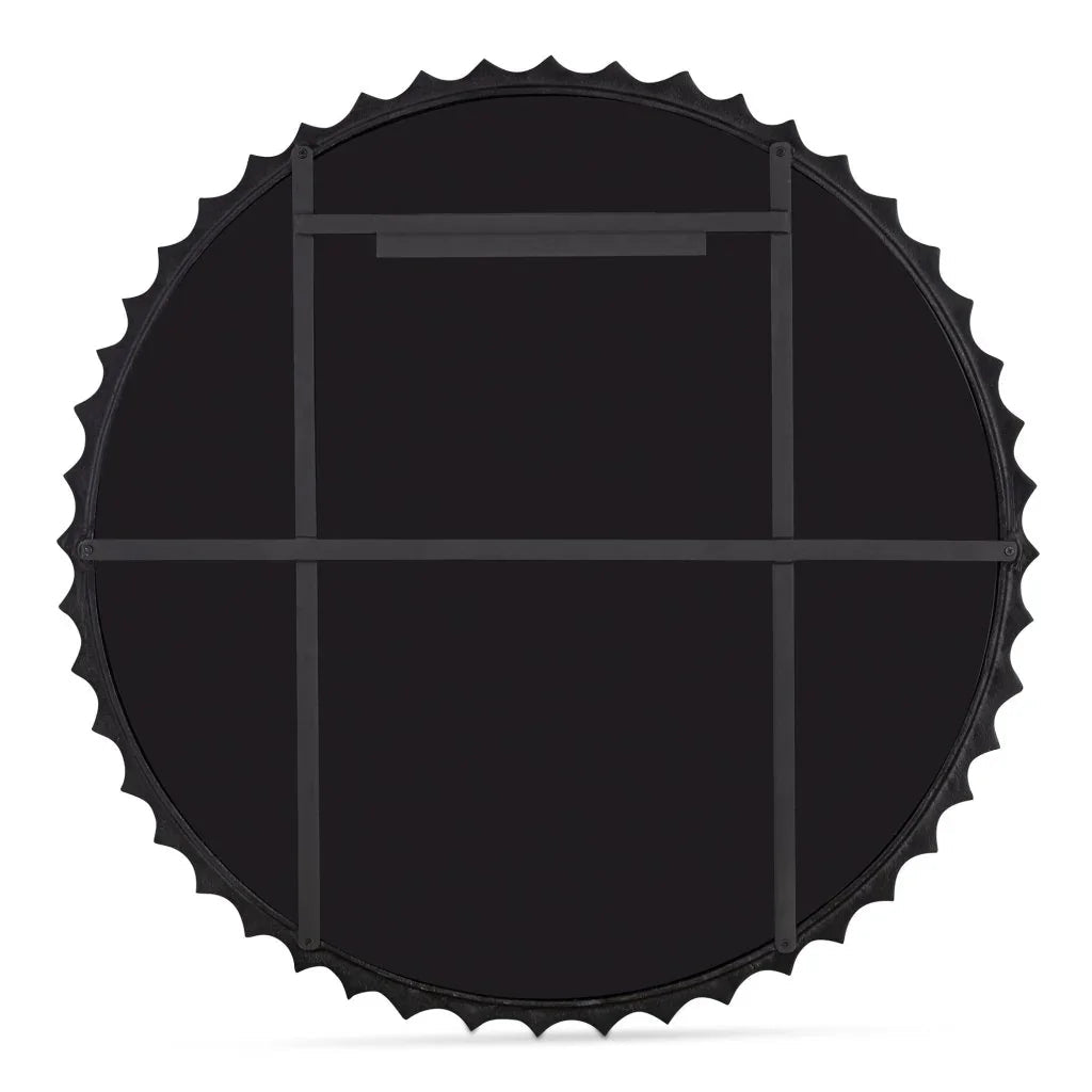 Whitby Unique Textured Round Wall Mirror - LOOMLAN - Moe's Home - Wall Mirrors