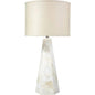 White Alabaster Borealis Hexagon Table Lamp - LOOMLAN - Jamie Young - Table Lamps