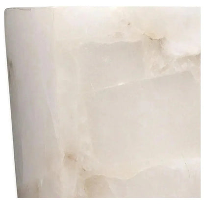 White Alabaster Borealis Tall Hexagon Wall Sconce - LOOMLAN - Jamie Young - Wall Sconces