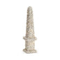 White & Black Shell Obelisk Sculpture - LOOMLAN - Chelsea House - Statues & Sculptures