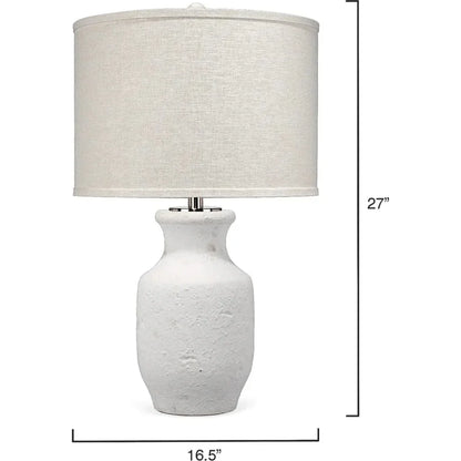 White Cement Gilbert Table Lamp - LOOMLAN - Jamie Young - Table Lamps