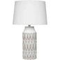 White Ceramic Dalia Table Lamp - LOOMLAN - Jamie Young - Table Lamps