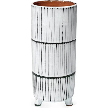 White Ceramic Striae Vessels (Set of 3) - LOOMLAN - Jamie Young - Vases & Jars