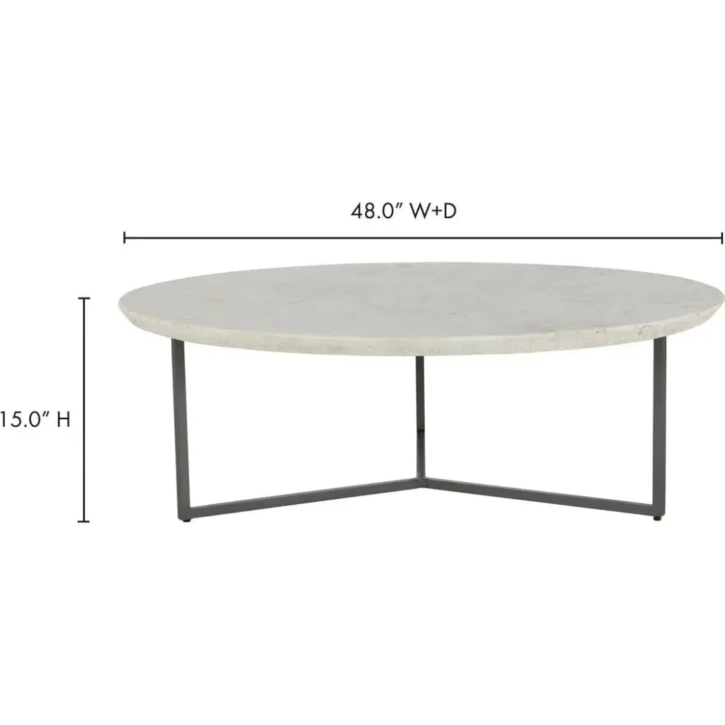 White Chloe Coffee Table for Living Room - LOOMLAN - Moe's Home - Coffee Tables