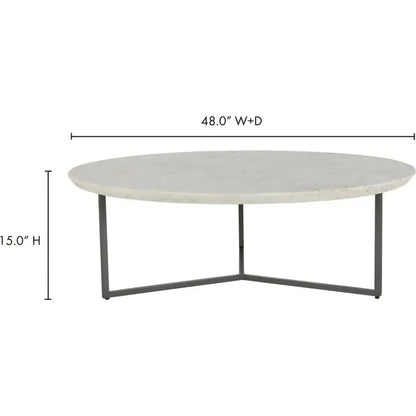 White Chloe Coffee Table for Living Room - LOOMLAN - Moe's Home - Coffee Tables