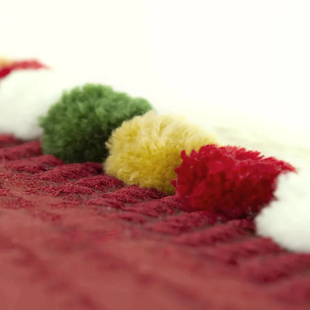 White Christmas Decorative Pillow Welted Isah - LOOMLAN - LOOMLAN - Throw Pillows