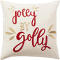 White Christmas Decorative Throw Pillow Jolly - LOOMLAN - LOOMLAN - Throw Pillows
