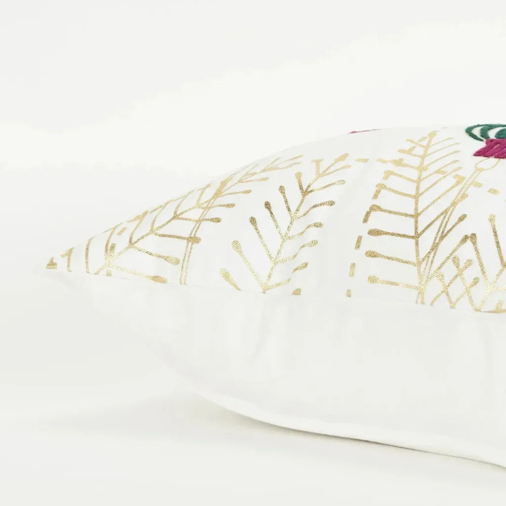White Christmas Lumbar Decorative Pillow White - LOOMLAN - LOOMLAN - Throw Pillows