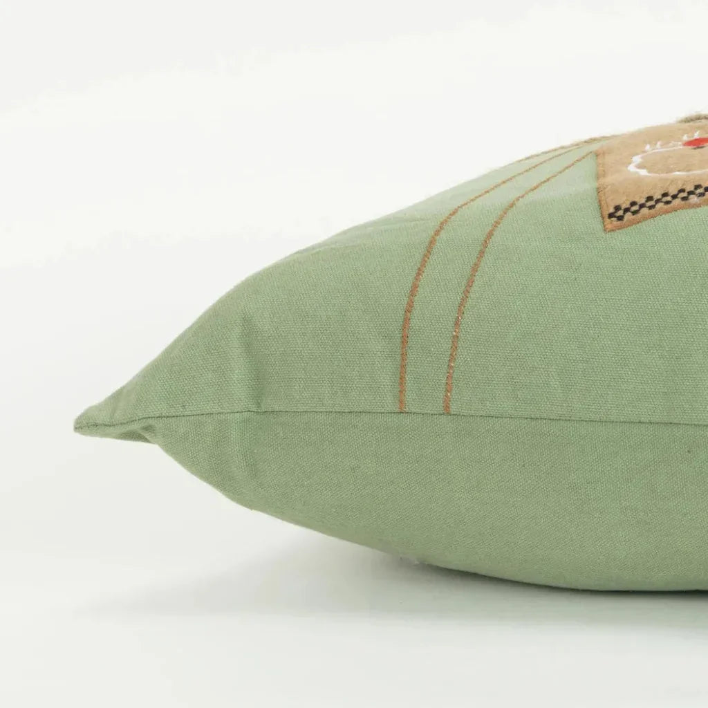 White Christmas Lumbar Pillow Green - LOOMLAN - LOOMLAN - Throw Pillows