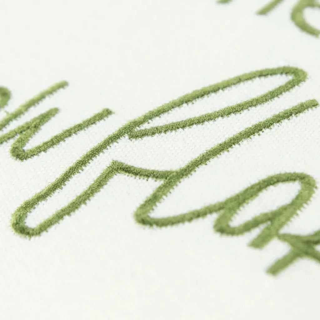 White Christmas Snowflakes Green Pillow Down Insert - LOOMLAN - LOOMLAN - Throw Pillows