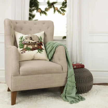 White Christmas Throw Pillow Down Insert Betty - LOOMLAN - LOOMLAN - Throw Pillows