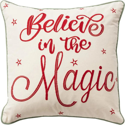White Christmas Throw Pillow Down Insert Magic - LOOMLAN - LOOMLAN - Throw Pillows
