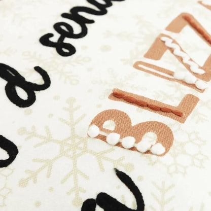 White Christmas Throw Pillow Down Insert Snowflakes - LOOMLAN - LOOMLAN - Throw Pillows