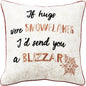 White Christmas Throw Pillow Down Insert Snowflakes - LOOMLAN - LOOMLAN - Throw Pillows