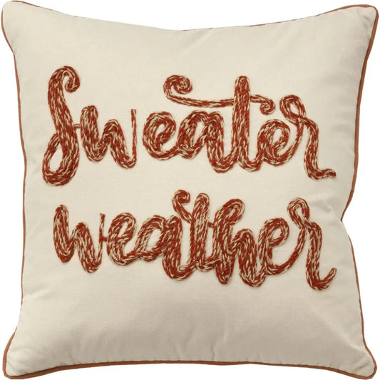 White Christmas Throw Pillow Sweater Weather - LOOMLAN - LOOMLAN - Throw Pillows