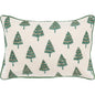 White Christmas Trees Green Lumbar Pillow Insert - LOOMLAN - LOOMLAN - Throw Pillows