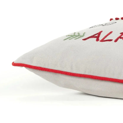 White Christmas Words Decorative Throw Pillows Lark - LOOMLAN - LOOMLAN - Throw Pillows