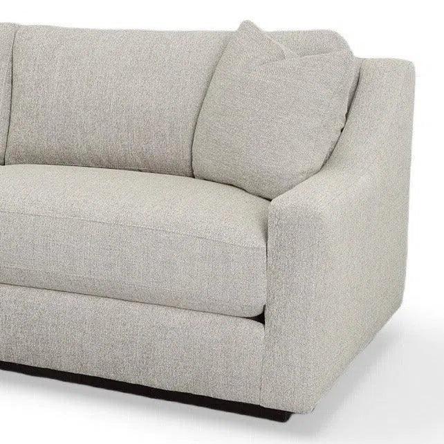 White Clay Grain Leather Sofa - Made America - LOOMLAN - Uptown Sebastian - Sofas & Loveseats