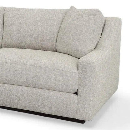 White Clay Grain Leather Sofa - Made America - LOOMLAN - Uptown Sebastian - Sofas & Loveseats