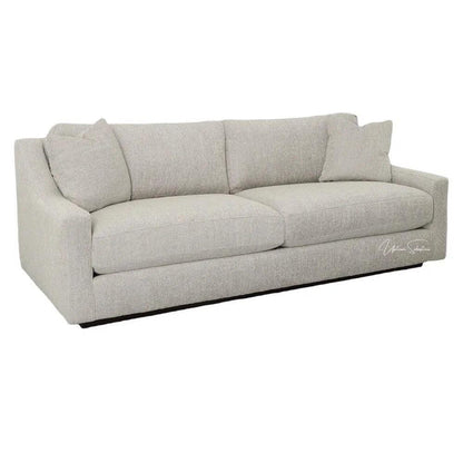 White Clay Grain Leather Sofa - Made America - LOOMLAN - Uptown Sebastian - Sofas & Loveseats