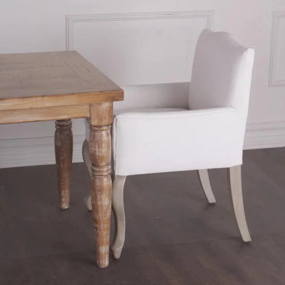 White Dining Armchair Pallais - LOOMLAN - Peninsula Home - Dining Chairs