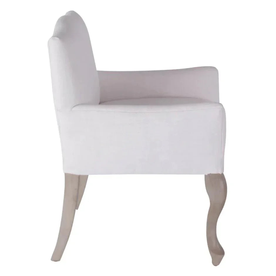 White Dining Armchair Pallais - LOOMLAN - Peninsula Home - Dining Chairs