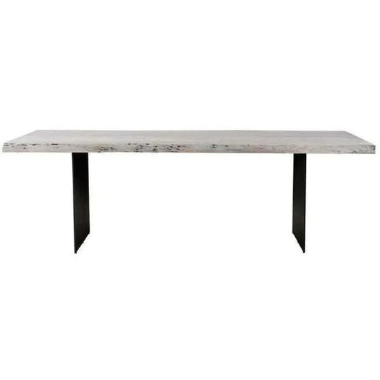 White Dining Table Live Edge Seats 8 or 10-Dining Tables-Moe's Home-LOOMLAN