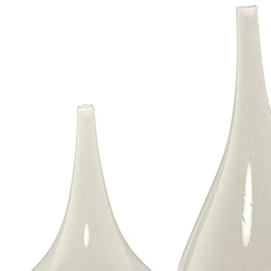 White Glass Nymph Decorative Vases 3PC - LOOMLAN - Jamie Young - Vases & Jars