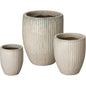 White Handcrafted Ceramic Round Planter - LOOMLAN - Emissary - Planters
