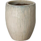White Handcrafted Ceramic Round Planter - LOOMLAN - Emissary - Planters
