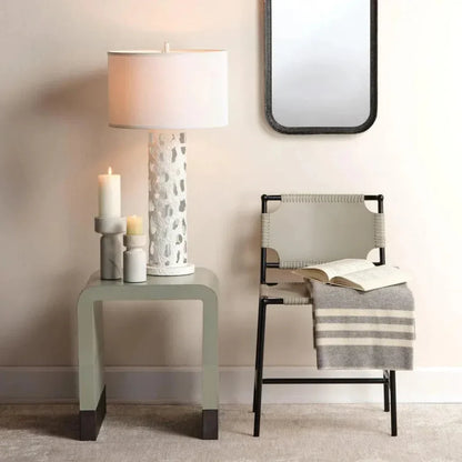 White Marble Apollo Candleholder - LOOMLAN - Jamie Young - Candle Holders