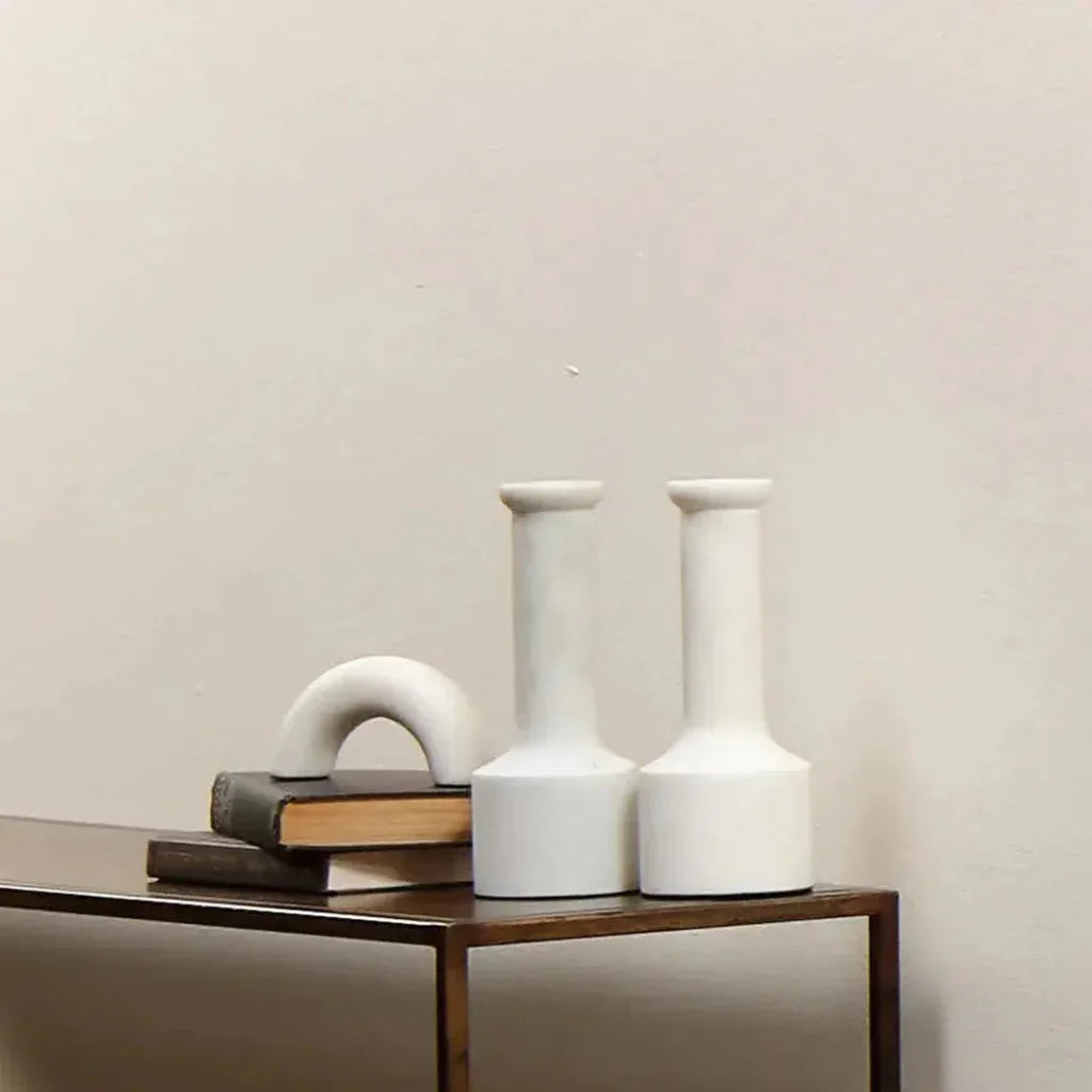 White Marble Ostrich Object - LOOMLAN - Jamie Young - Statues & Sculptures