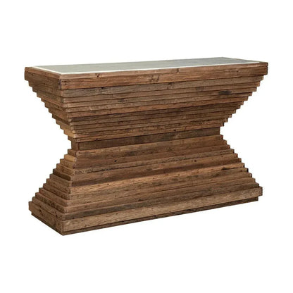 White Marble Top Sofa Table - LOOMLAN - Console Tables