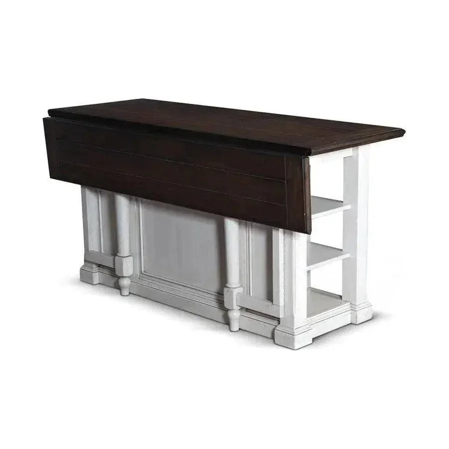 White Modern Kitchen Island Bar Table - LOOMLAN - Sunny D - Bar Tables