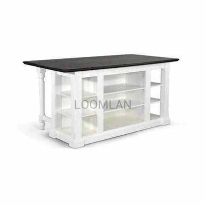 White Modern Kitchen Island Bar Table - LOOMLAN - Sunny D - Bar Tables